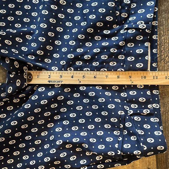 Loft Marisa Navy Print Trouser Pant Size 12 - Picture 6 of 8